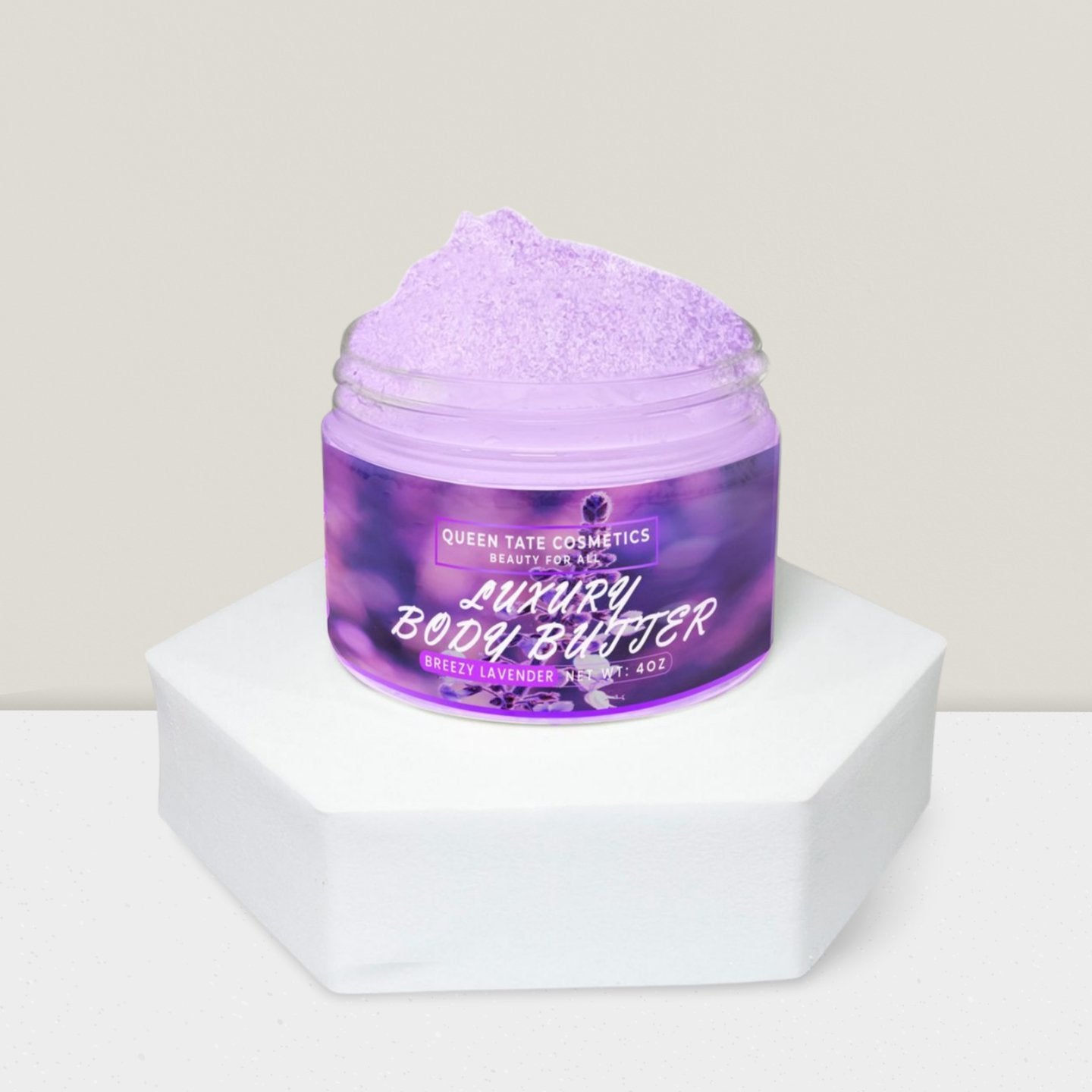 Breezy Lavender-Handcrafted Body Butter - Queen Tate CosmeticsHandcrafted Luxury Body ButterBreezy Lavender-Handcrafted Body ButterHandcrafted Luxury Body ButterQueen Tate Cosmetics 4 oz