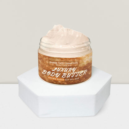 Brown Sugar-Handcrafted Body Butter - Queen Tate CosmeticsHandcrafted Luxury Body ButterBrown Sugar-Handcrafted Body ButterHandcrafted Luxury Body ButterQueen Tate Cosmetics 4oz