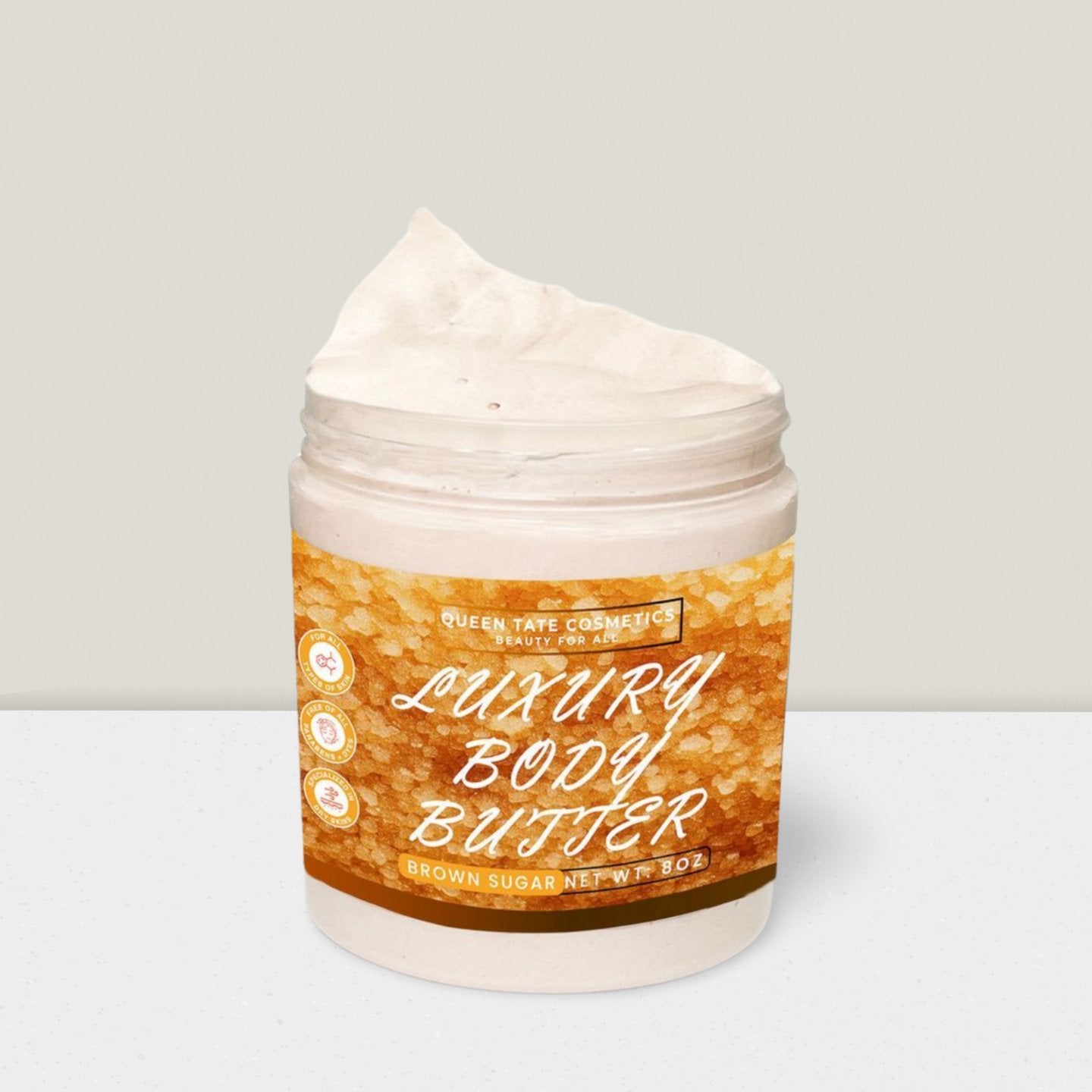 Brown Sugar-Handcrafted Body Butter - Queen Tate CosmeticsHandcrafted Luxury Body ButterBrown Sugar-Handcrafted Body ButterHandcrafted Luxury Body ButterQueen Tate Cosmetics 8oz