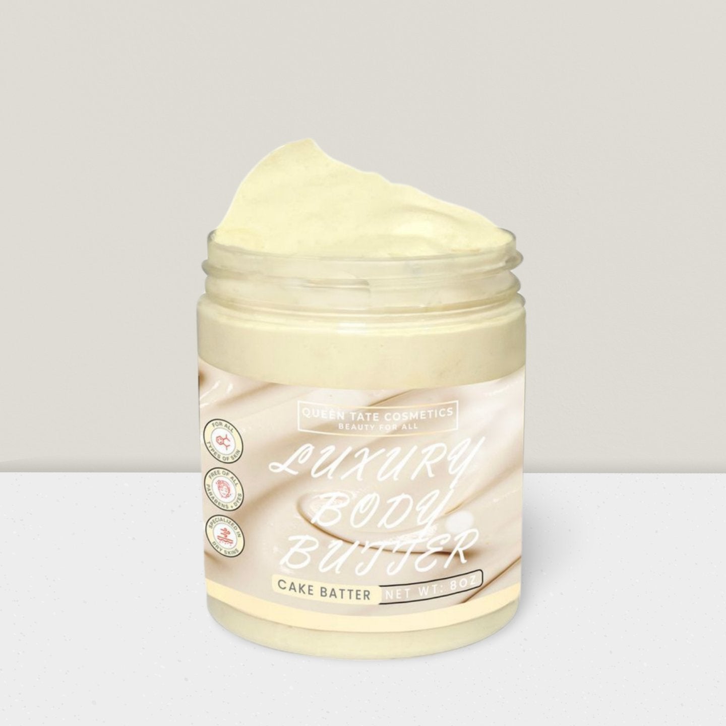 Cake Batter-Handcrafted Body Butter - Queen Tate CosmeticsHandcrafted Luxury Body ButterCake Batter-Handcrafted Body ButterHandcrafted Luxury Body ButterQueen Tate Cosmetics 8oz