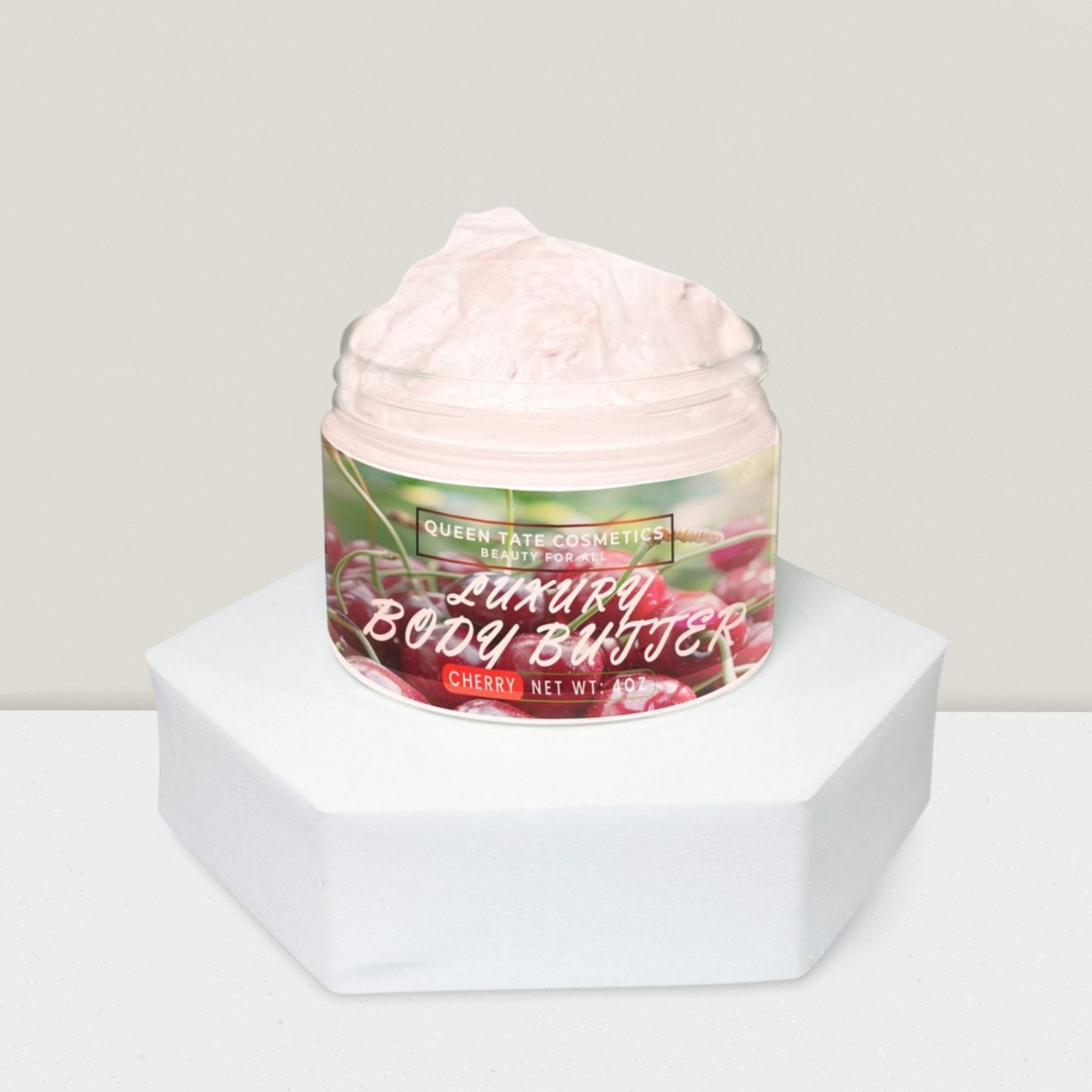 Cherry-Handcrafted Body Butter - Queen Tate CosmeticsHandcrafted Luxury Body ButterCherry-Handcrafted Body ButterHandcrafted Luxury Body ButterQueen Tate Cosmetics 8 oz