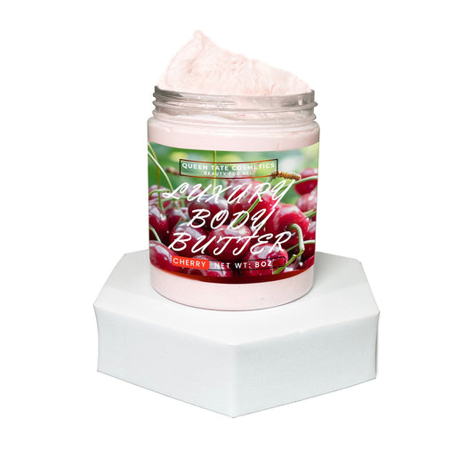 Cherry-Handcrafted Body Butter - Queen Tate CosmeticsHandcrafted Luxury Body ButterCherry-Handcrafted Body ButterHandcrafted Luxury Body ButterQueen Tate Cosmetics 4 oz