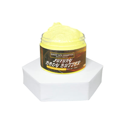 H,L,T (Honey, lemon & Turmeric)-Handcrafted Body Butter - Queen Tate CosmeticsHandcrafted Luxury Body ButterH,L,T (Honey, lemon & Turmeric)-Handcrafted Body ButterHandcrafted Luxury Body ButterQueen Tate Cosmetics 4 oz