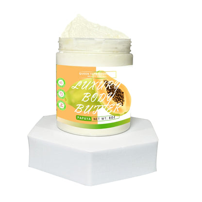 Papaya-Handcrafted Body Butter - Queen Tate CosmeticsHandcrafted Luxury Body ButterPapaya-Handcrafted Body ButterHandcrafted Luxury Body ButterQueen Tate Cosmetics 8 oz
