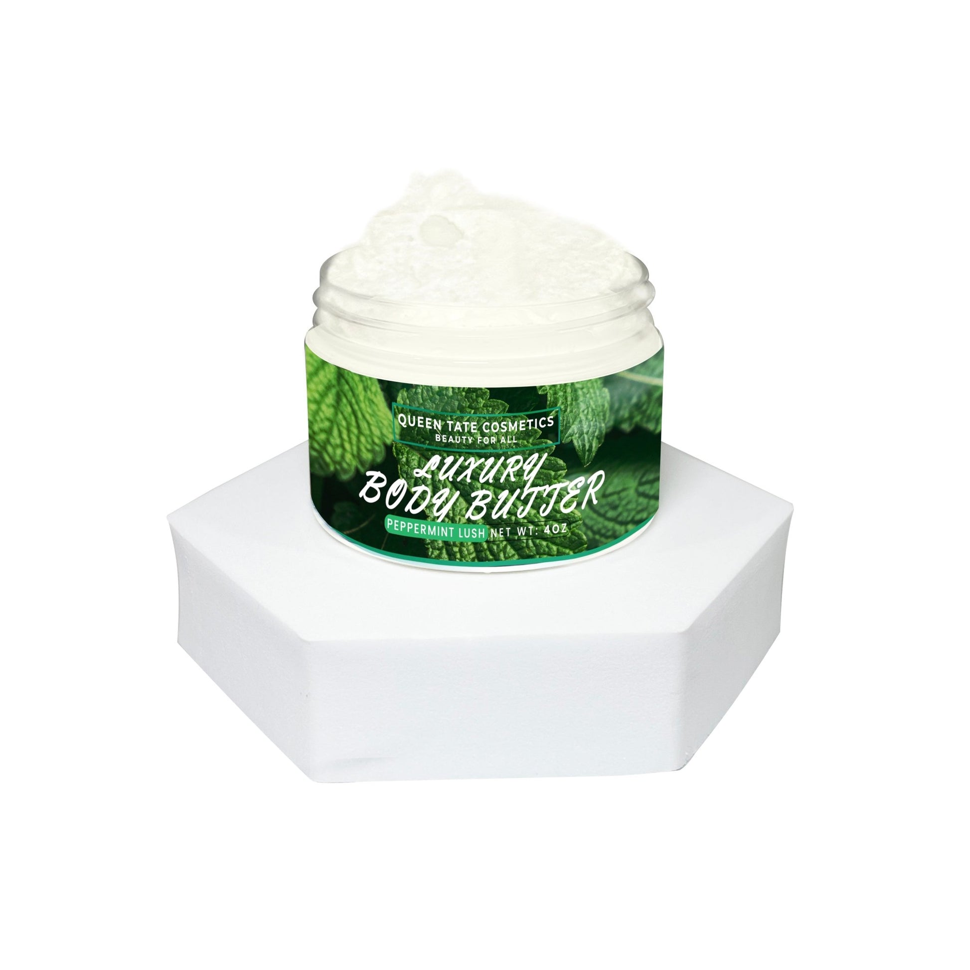 Peppermint Lush-Handcrafted Body Butter - Queen Tate CosmeticsHandcrafted Luxury Body ButterPeppermint Lush-Handcrafted Body ButterHandcrafted Luxury Body ButterQueen Tate Cosmetics 4 oz