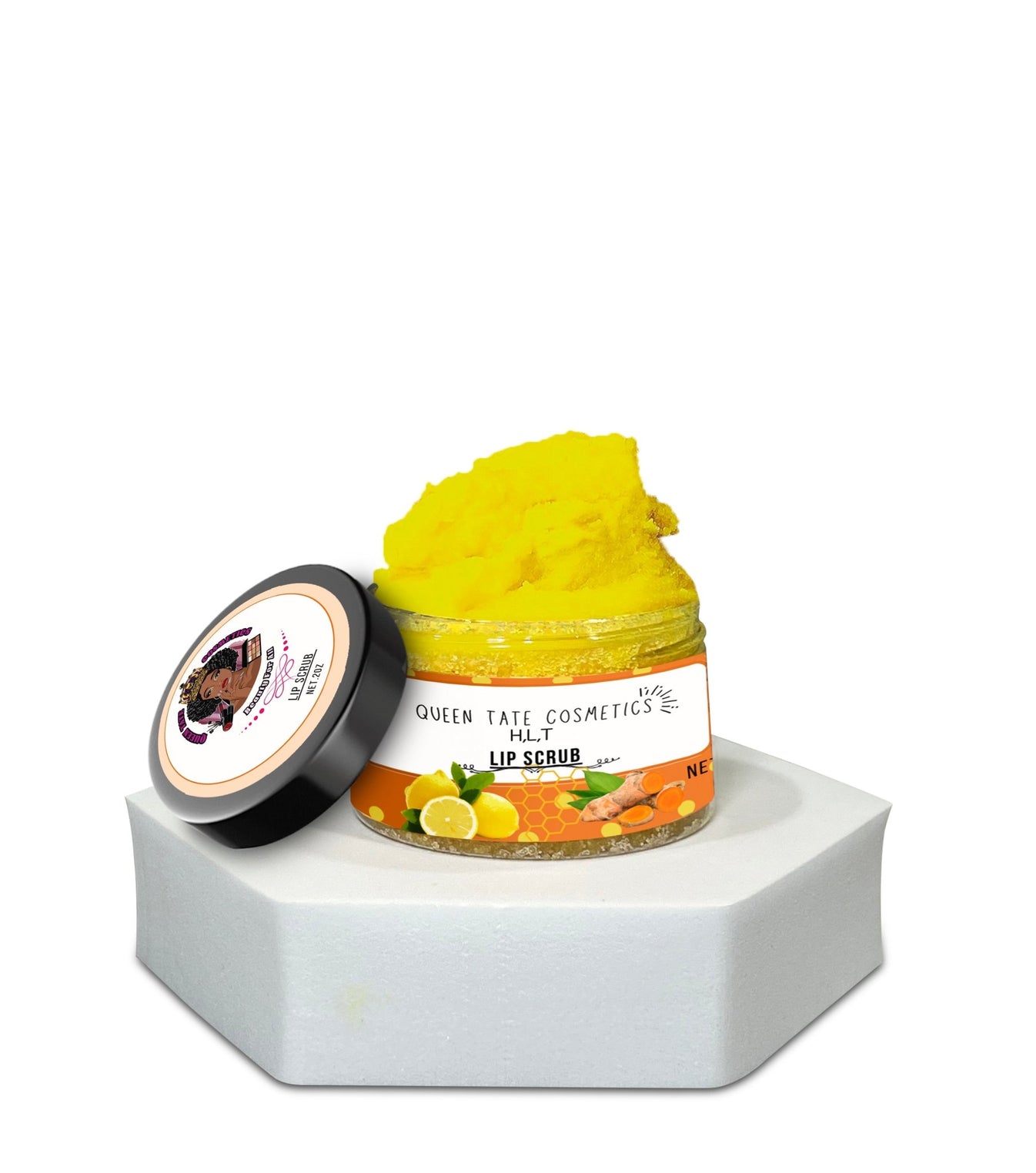 Natural Lip ScrubH&T Honey & Turmeric Queen Tate Cosmetics